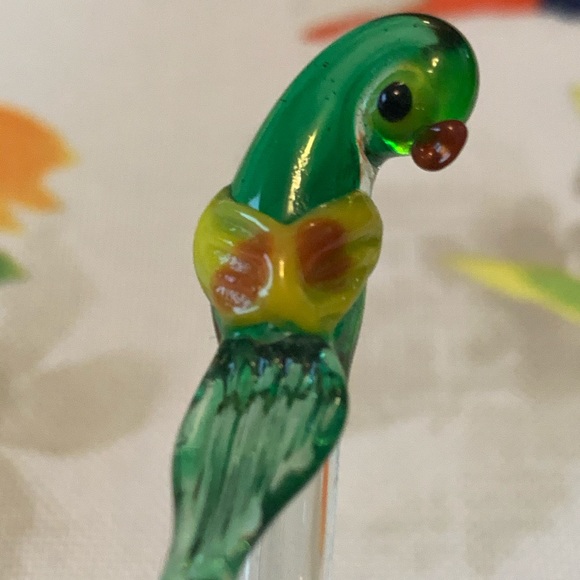 NWT Glass Parrot Swizzle Sticks-10 in a set - Picture 4 of 5